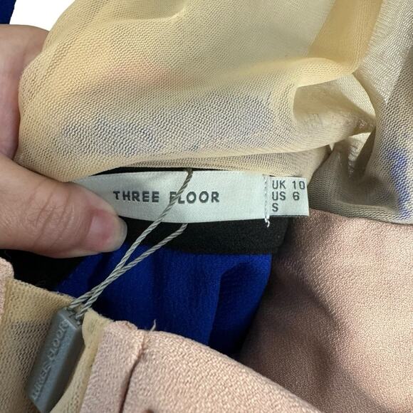 Three Floor Revolve West End Cobalt Blue and Rose Nude Dress NWT - Picture 3 of 13